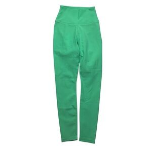 Wilo size small green ribbed leggings high rise athletic lulu